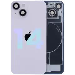 Back Glass w/ MagSafe Magnet & NFC & Flashlight Flex For iPhone 14 (Service Pack) (Purple)