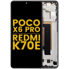 OLED Assembly With Frame For Xiaomi Poco X6 Pro / Redmi K70E (Refurbished) (Black)