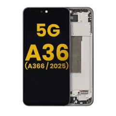 OLED Assembly With Frame For Samsung Galaxy A36 5G (A366 / 2025) (Refurbished) (Black)