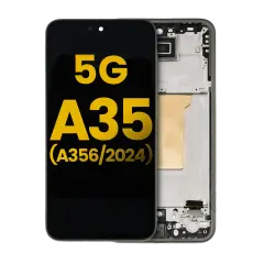 OLED Assembly With Frame For Samsung Galaxy A35 5G (A356 / 2024) (Refurbished) (Lemon)