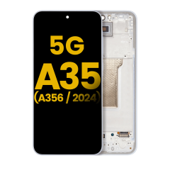 OLED Assembly With Frame For Samsung Galaxy A35 5G (A356 / 2024) (Refurbished) (Iceblue)