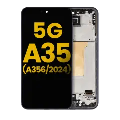 OLED Assembly With Frame For Samsung Galaxy A35 5G (A356 / 2024) (Refurbished) (Navy)