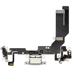 Charging Port Flex Cable For iPhone 16e / 17e (Aftermarket Plus) (White)