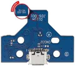 USB Charging Port Board With 14-Pin Flex Cable for PlayStation 4 Controllers (Version 1: JDS-001)