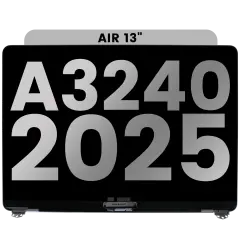 Complete LCD Display Assembly For MacBook Air 13" (A3240 /Early 2025) (Used OEM Pull: Grade A) (Silver)