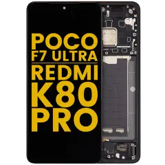 OLED Assembly With Frame For Xiaomi Poco F7 Ultra / Redmi K80 Pro (Refurbished) (Black)