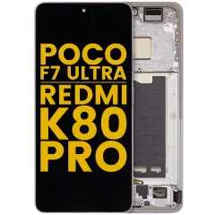 OLED Assembly With Frame For Xiaomi Poco F7 Ultra / Redmi K80 Pro (Refurbished) (White)