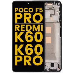 OLED Assembly With Frame For Xiaomi Poco F5 Pro / Redmi K60 / K60 Pro (Refurbished) (Black)
