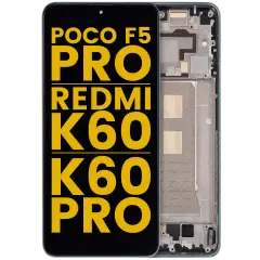 OLED Assembly With Frame For Xiaomi Poco F5 Pro / Redmi K60 / K60 Pro (Refurbished) (Mint)