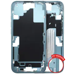 Mid-Frame Housing W/ Small Parts For iPhone 16 (US Version) (Used OEM Pull: Grade C) (Teal)