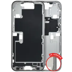 Mid-Frame Housing W/ Small Parts For iPhone 16 Pro Max (US Version) (Used OEM Pull: Grade C) (White Titanium)