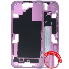Mid-Frame Housing W/ Small Parts For iPhone 16 (EU / Global Version) (Used OEM Pull: Grade C) (Pink)
