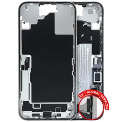 Mid-Frame Housing W/ Charging Port Flex & Small Parts For iPhone 16 Plus (EU / Global Version) (Used OEM Pull: Grade C) (White)