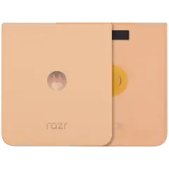 Back Cover Glass For Motorola Razr Plus / Razr 50 Ultra (XT2451 / 2024) / Razr Plus 2025 (XT2557 / 2025) (Premium) (Peach Fuzz)