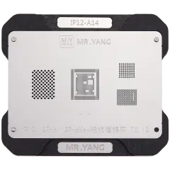 M.Y Board Transfer Reballing Stencil (A14) & Middle Layer Frame Reballing Platform For iPhone 12 / 12 Pro / 12 Pro Max (M.Y)