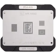 M.Y Board Transfer Reballing Stencil (A15) & Middle Layer Frame Reballing Platform For iPhone 14 / 14 Plus (YCS)