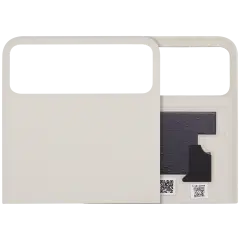 Top OLED Back Cover Glass For Motorola Razr / Razr 40 (XT2323 / 2023) (Premium) (Vanilla Cream)
