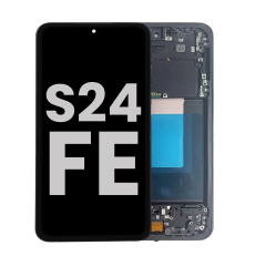 OLED Assembly With Frame For Samsung Galaxy S24 FE 5G (Used OEM Pull Grade B) (US & International Version) (Graphite)