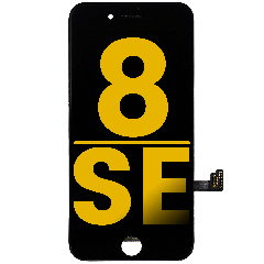 LCD Assembly With Steel Plate For iPhone 8 / SE (2020 / 2022) (Refurbished) (Black)