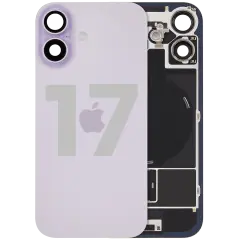Back Glass w/ MagSafe Magnet & NFC & Flashlight Flex Compatible For iPhone 17 (Used OEM Pull: Grade A) (Lavender)