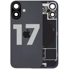 Back Glass w/ MagSafe Magnet & NFC & Flashlight Flex For iPhone 17 (Used OEM Pull: Grade B) (Black)