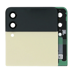 Outer OLED Assembly For Samsung Galaxy Z Flip 3 5G (Used OEM Pull: Grade A/B) (Cream)