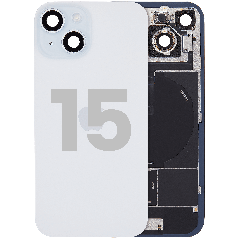 Back Glass w/ MagSafe Magnet & NFC & Flashlight Flex For iPhone 15 (Used OEM Pull: Grade C) (Blue)