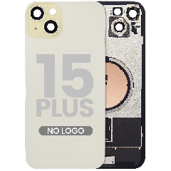 Back Glass w/ MagSafe Magnet For iPhone 15 Plus (Aftermarket) (Yellow) (No Logo)