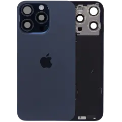Back Glass w/ MagSafe Magnet & NFC & Flashlight Flex For iPhone 15 Pro Max (Genuine OEM) (Blue Titanium)