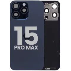 Back Glass w/ MagSafe Magnet & NFC & Flashlight Flex For iPhone 15 Pro Max (Used OEM Pull: Grade C) (Blue Titanium)