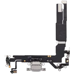Charging Port Flex Cable For iPhone 17 (Used OEM Pull) (White)