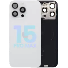Back Glass w/ MagSafe Magnet & NFC & Flashlight Flex For IPhone 15 Pro Max (Service Pack) (White Titanium)