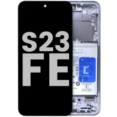OLED Assembly With Frame For Samsung Galaxy S23 FE 5G (Used OEM Pull: Grade B/C) (Graphite)