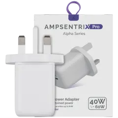 40W USB Type C Wall Power Adapter (220V UK) (AmpSentrix)