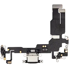 Charging Port Flex Cable For iPhone 15 (Used OEM Pull) (Black)