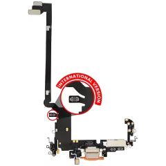 Charging Port Flex Cable For iPhone 17 Pro Max (Used OEM Pull) (International Version) (Cosmic Orange)