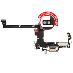 Charging Port Flex Cable For iPhone 17 Pro (Used OEM Pull) (International Version) (Cosmic Orange)