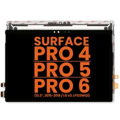 LCD Assembly With Digitizer For Microsoft Surface Pro 4 (1724) (Version 2 / LG LCD Version: LP123WQ1) / Surface Pro 5 (1796) / Surface Pro 6 (1807) (Blemish: Grade A)