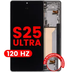 OLED Assembly With Frame For Samsung Galaxy S25 Ultra 5G (US & International) (Aftermarket Plus) (120Hz) (Titanium Jet Black)