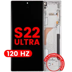 OLED Assembly With Frame For Samsung Galaxy S22 Ultra 5G (US & International Version) (Aftermarket Plus) (120Hz) (Phantom White)
