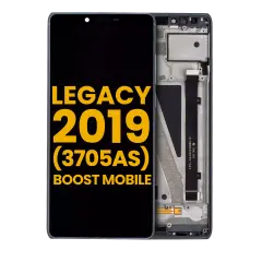 LCD Assembly With Frame For Coolpad Legacy 2019 (3705AS / Boost Mobile Version) (Refurbished) (Black)