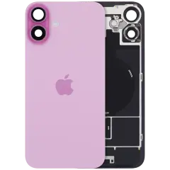 Back Glass w/ MagSafe Magnet & NFC & Flashlight Flex For iPhone 16 plus (Genuine OEM) (UK / EU Version) (Pink)