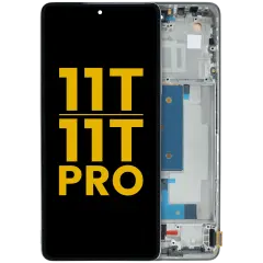 OLED Assembly With Frame For Xiaomi 11T / 11T Pro (Refurbished) (Celestial Blue)