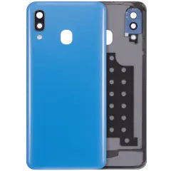 Back Cover Glass With Camera Lens Compatible For Samsung Galaxy A40 (A405 / 2019) (Aftermarket Plus) (Blue)