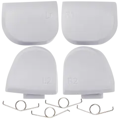 R1 L1 R2 L2 Trigger Buttons With Springs For PlayStation 5 Controller (White, BDM-020) (8 Piece Set)