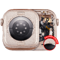 Housing Assembly Compatible For Watch Series 10 (42MM) (LTE Version) (Titanium / Gold)