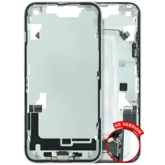 Mid-Frame Housing W/ Charging Port Flex & Small Parts For iPhone 16e (US Version) (Used OEM Pull: Grade B) (White)