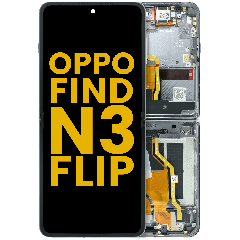 Inner OLED Assembly With Frame For Oppo Find N3 Flip (Refurbished) (Black)