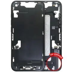 Mid-Frame Housing W/ Charging Port Flex & Small Parts For iPhone 16e / 17e (US Version) (Used OEM Pull: Grade C) (Black)