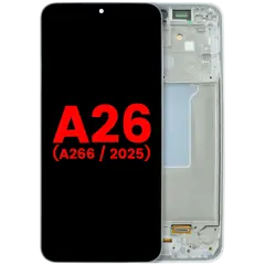 OLED Assembly With Frame For Samsung Galaxy A26 5G (A266 / 2025) (Aftermarket Plus) (White)